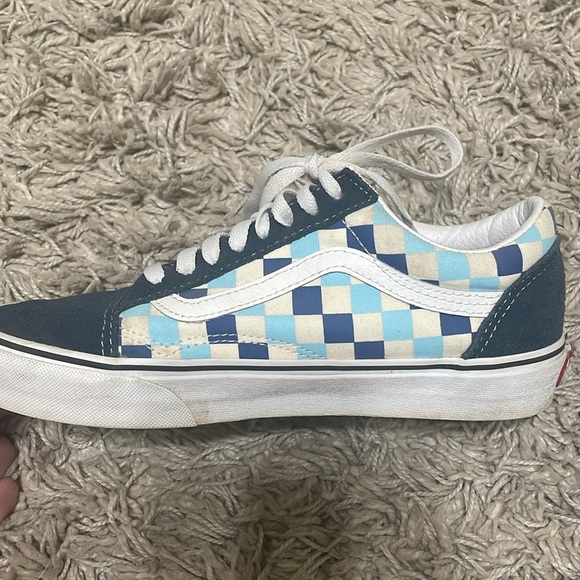 Vans Primary Check Old Skool Shoes - Picture 2 of 5
